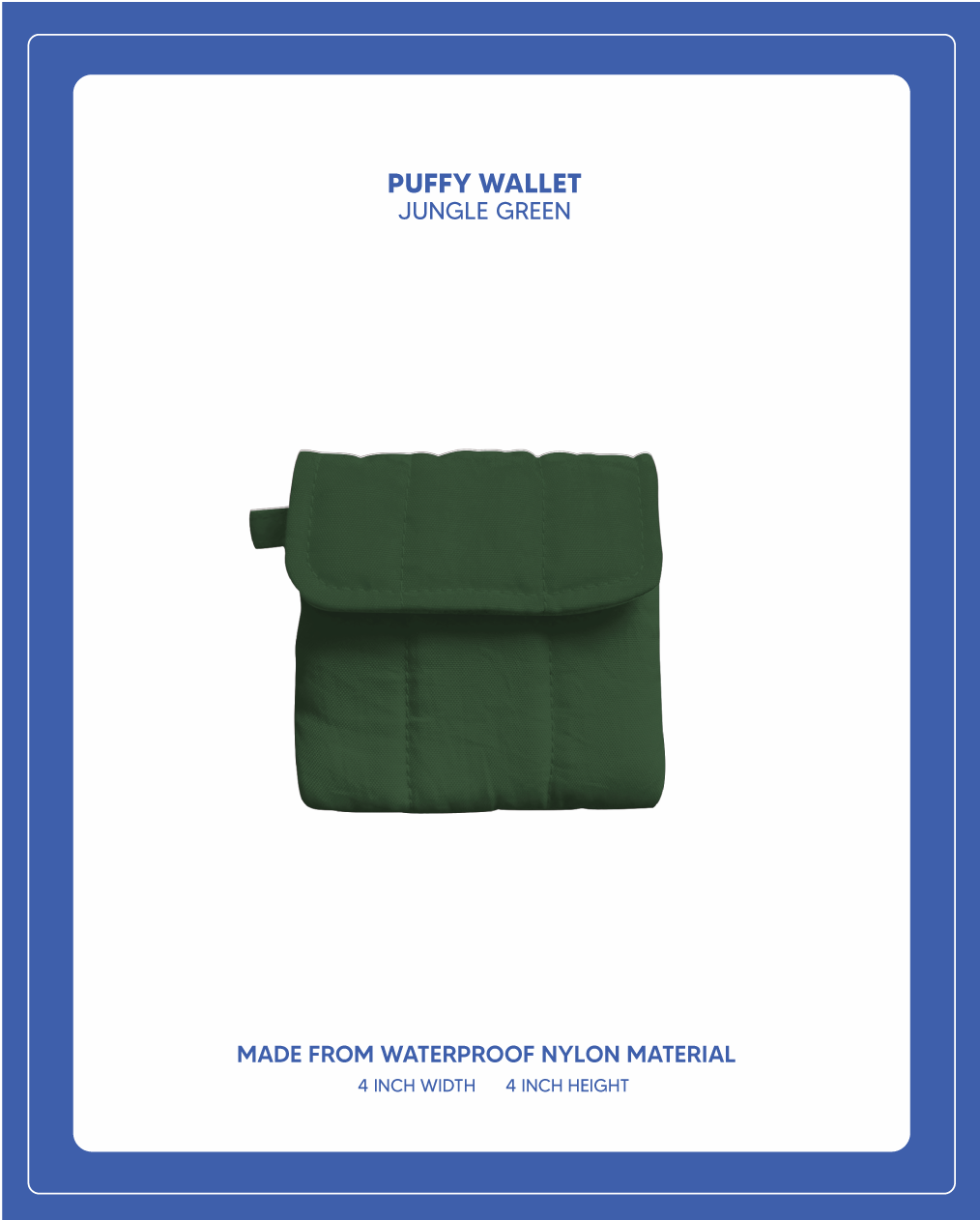 Puffy Wallet - Jungle Grey
