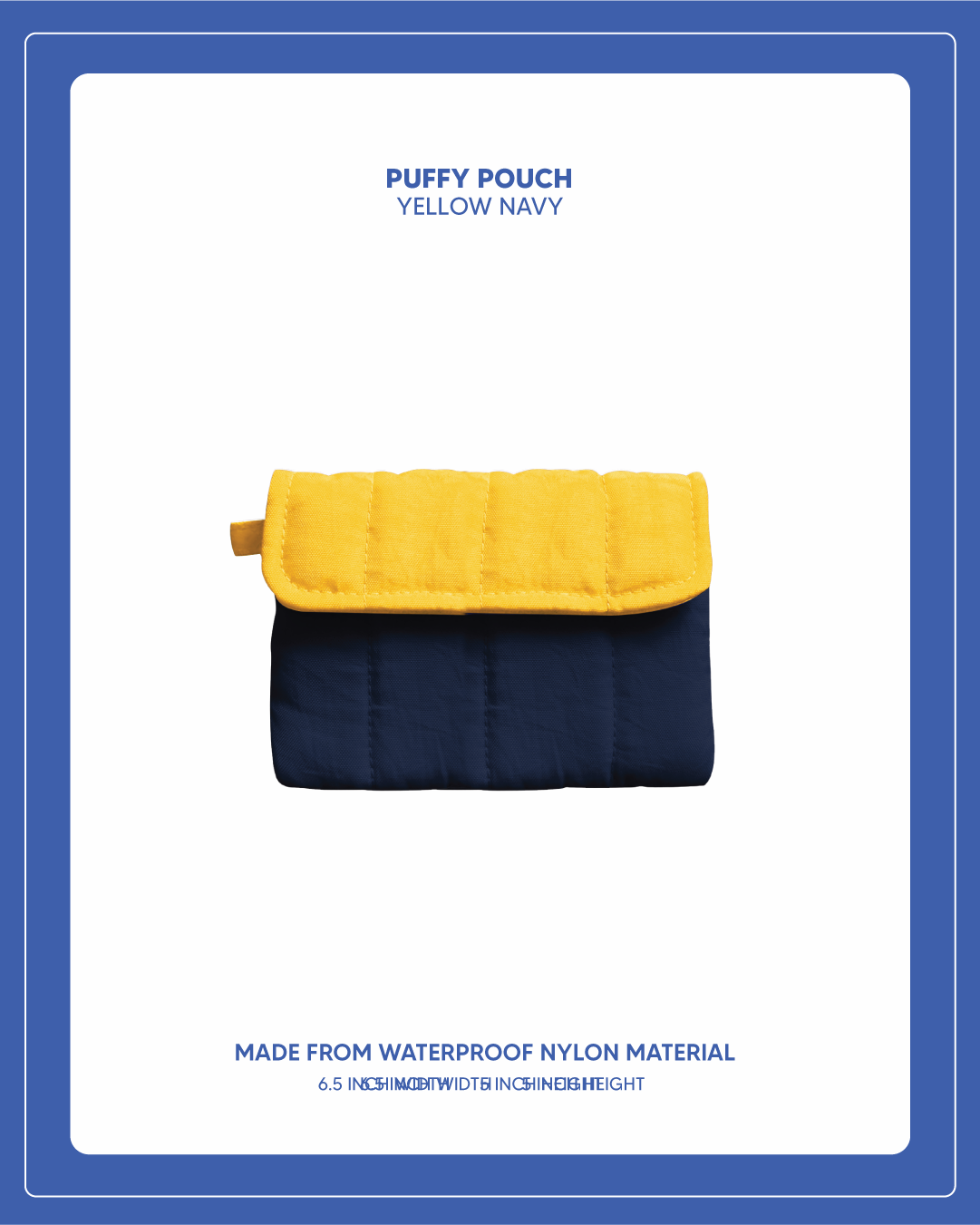 Puffy Pouch - Yellow Navy
