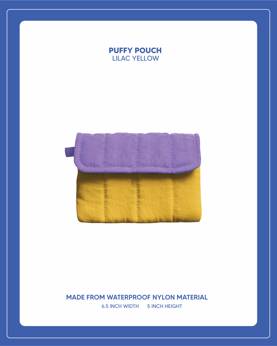 Puffy Pouch - Lilac Yellow