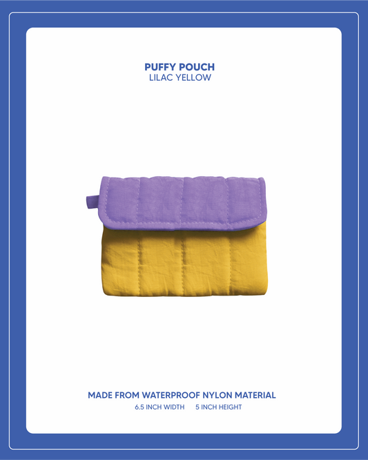 Puffy Pouch - Lilac Yellow