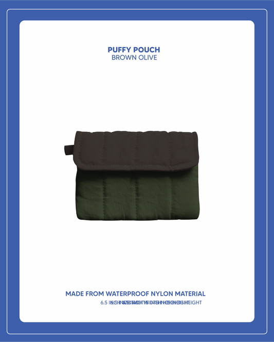 Puffy Pouch - Brown Olive