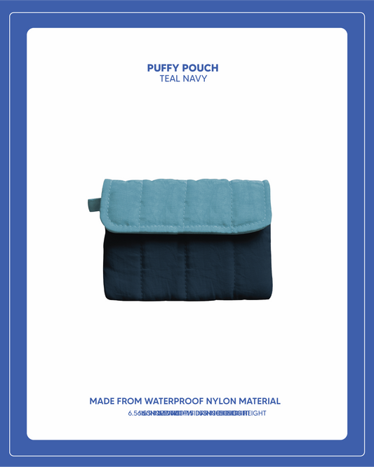Puffy Pouch - Teal Navy