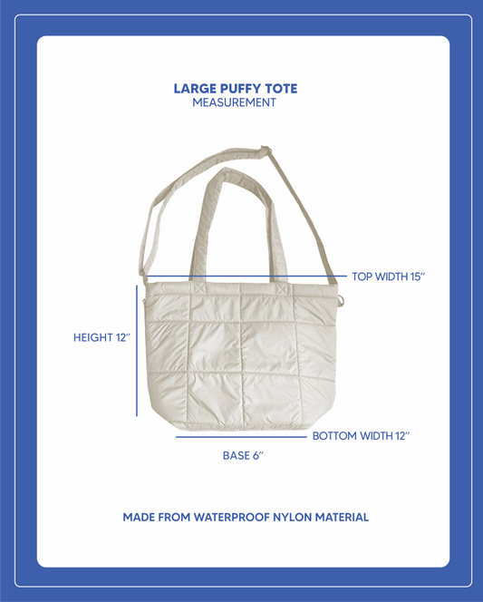 Large Puffy Tote - Olive