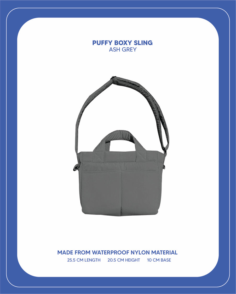 Puffy Boxy Sling (Ash Grey)