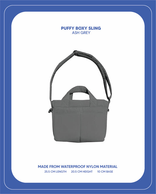 Puffy Boxy Sling (Ash Grey)