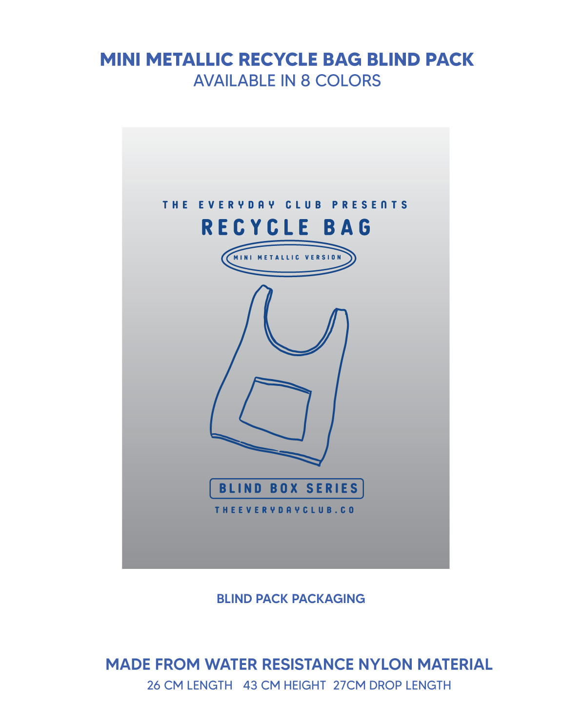 Metallic Recycle Blind Bag (Small)