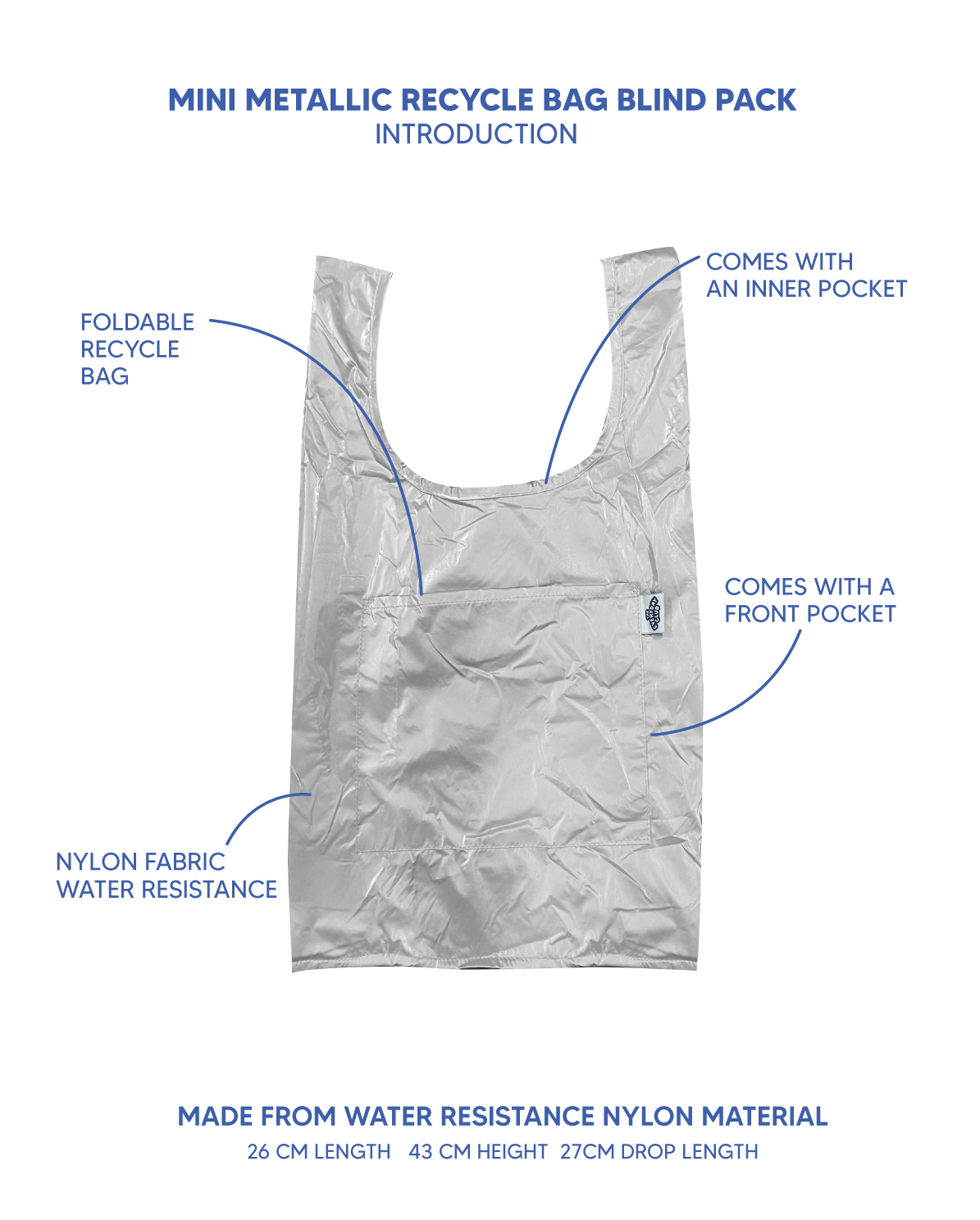 Metallic Recycle Blind Bag (Small)