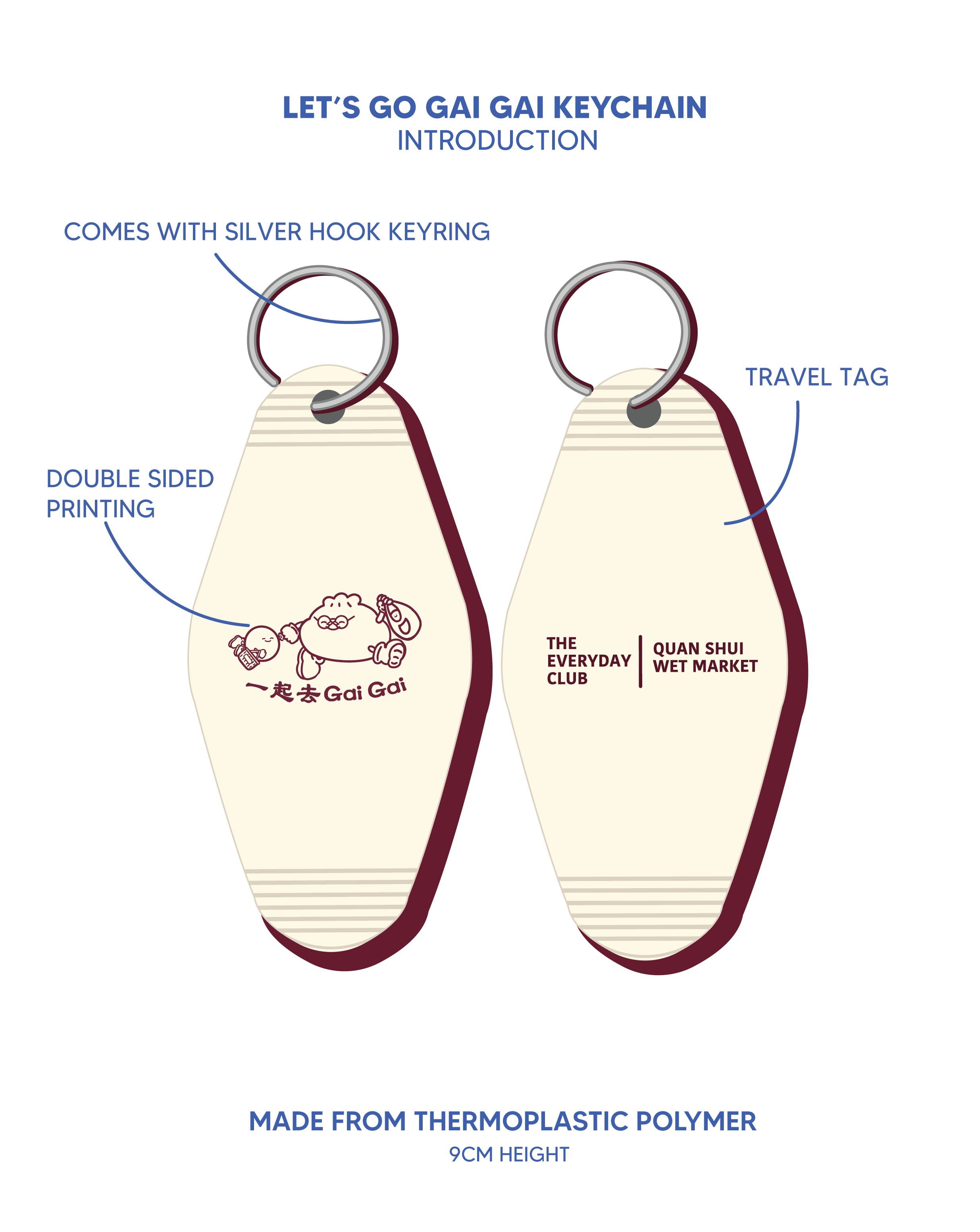 Let's Go Gai Gai Acrylic Keychain