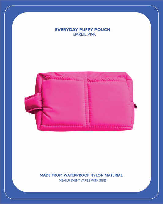 Everyday Puffy Pouch - Barbie Pink