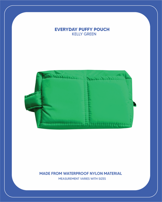 Everyday Puffy Pouch - Kelly Green