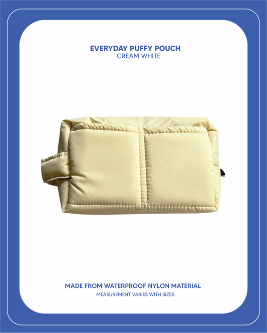 Everyday Puffy Pouch - Cream White
