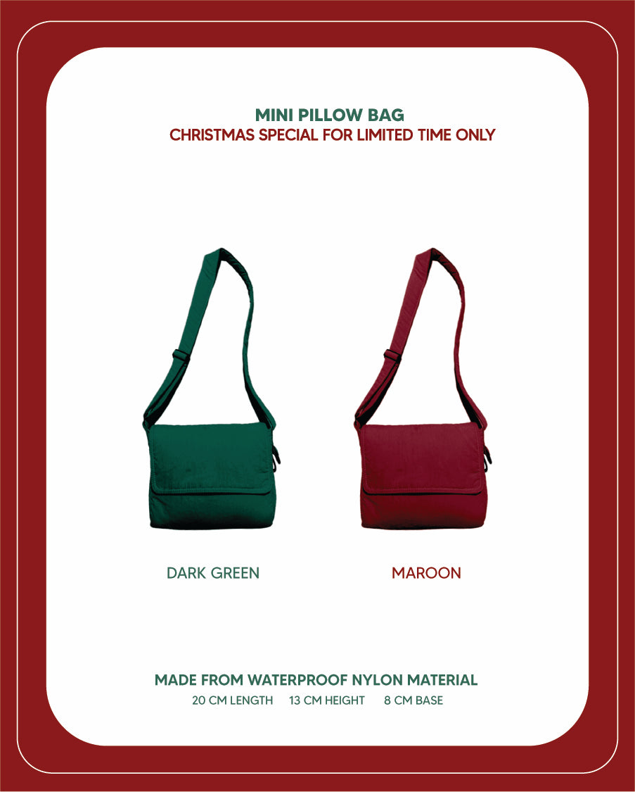 Mini Pillow Bag Christmas Special (Dark Green)