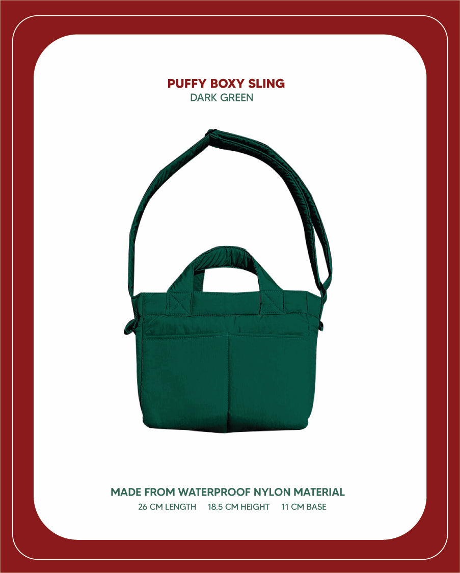 Puffy Boxy Sling Christmas Special (Dark Green)