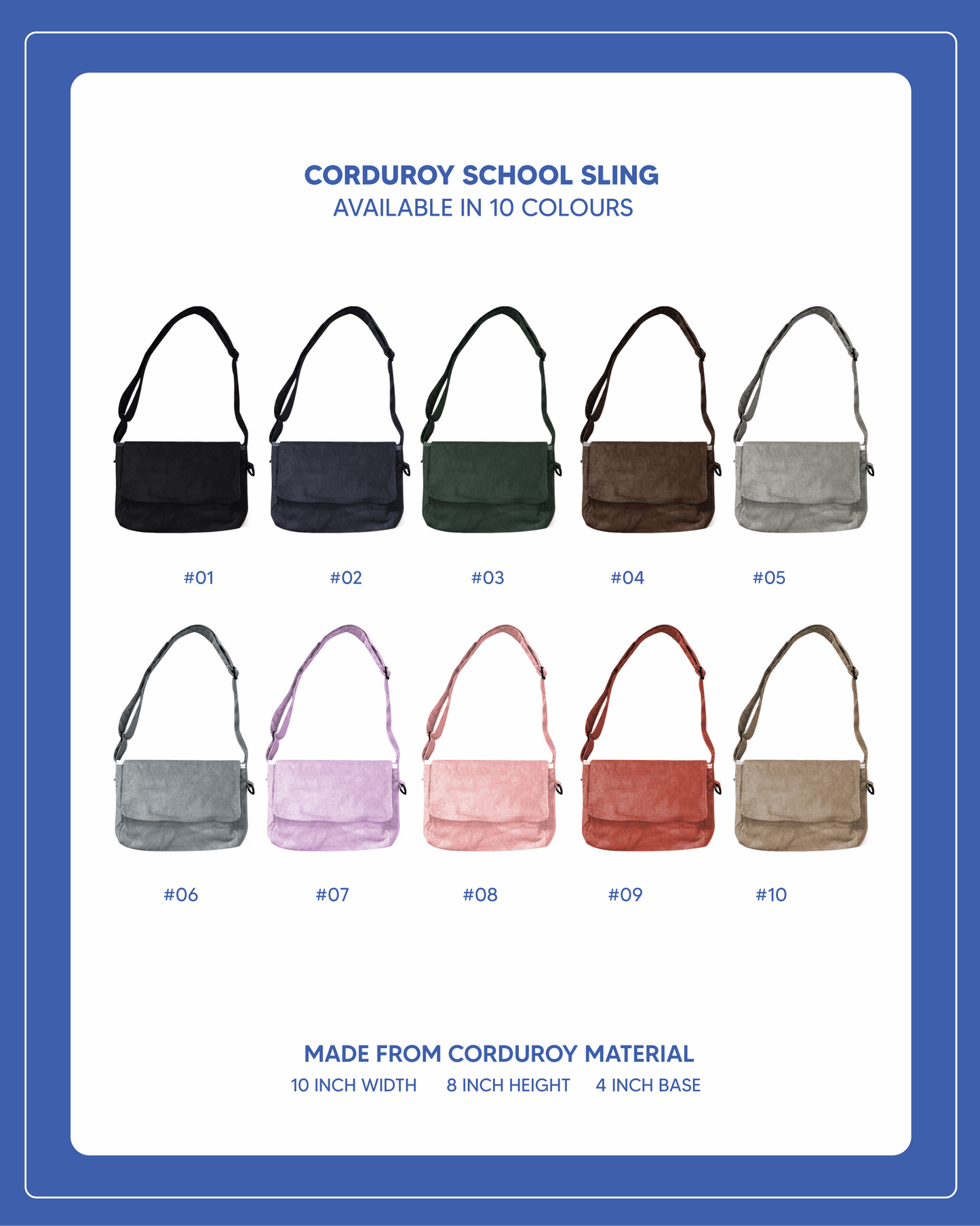 Corduroy Series - Mini/School Sling #09