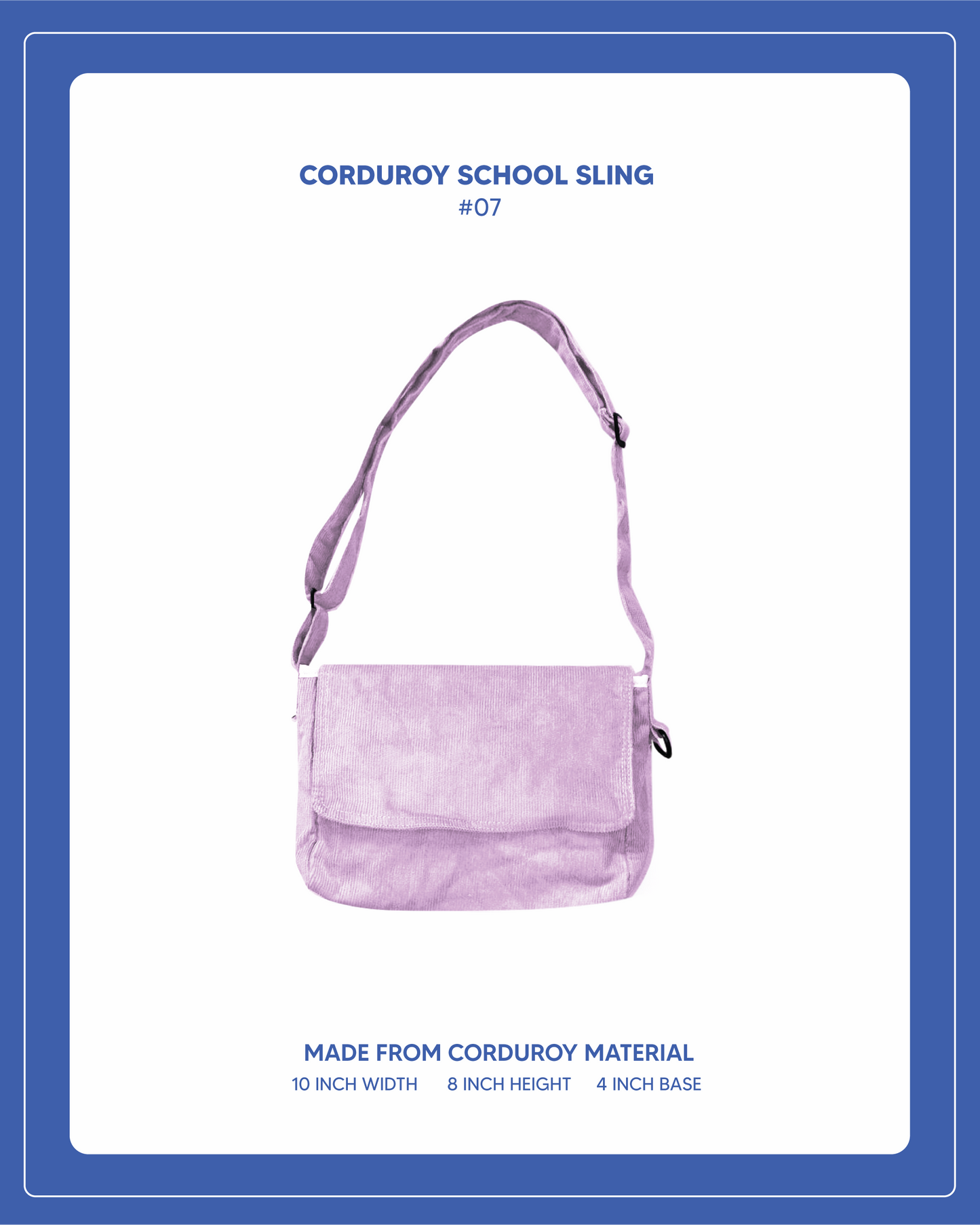 Corduroy Series - Mini/School Sling #07