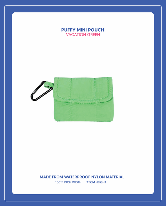 Puffy Mini Pouch  - Vacation Green
