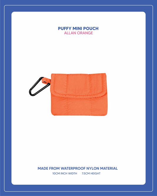 Puffy Mini Pouch  - Allan Orange