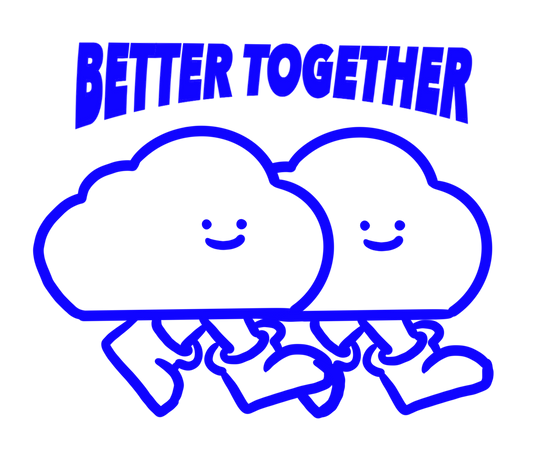 Better Together Series Acrylic Keychain (Cloud)