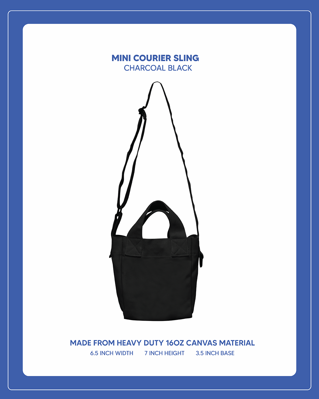 Mini Courier Sling - Charcoal Black