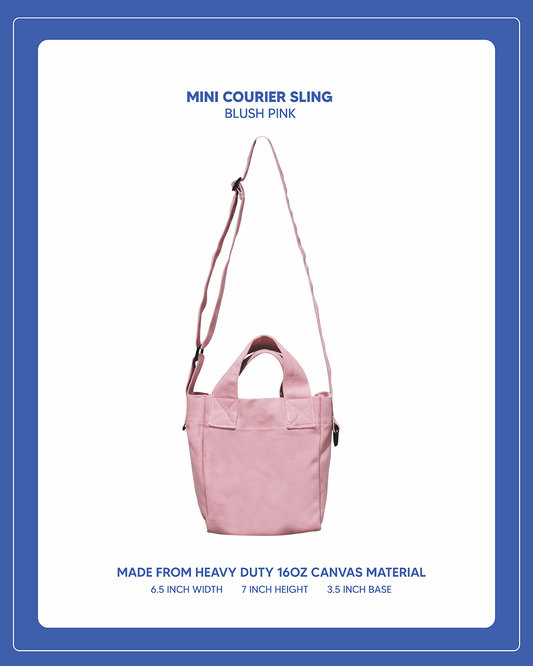 Mini Courier Sling - Blush Pink