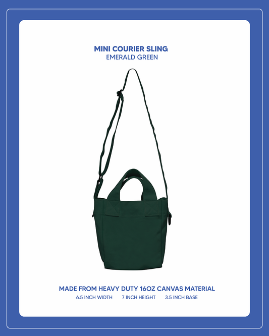 Mini Courier Sling - Emerald Green