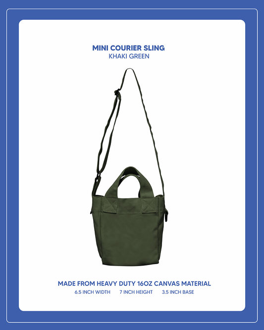 Mini Courier Sling - Khaki Green