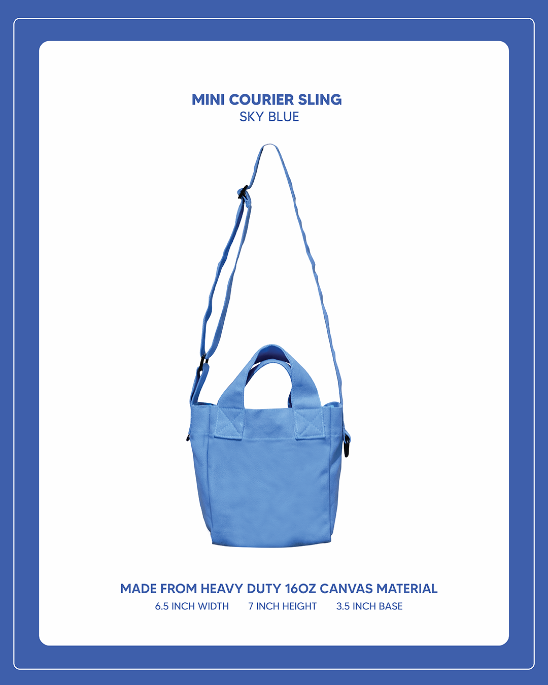 Mini Courier Sling - Sky Blue