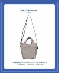 Mini Courier Sling - Tan
