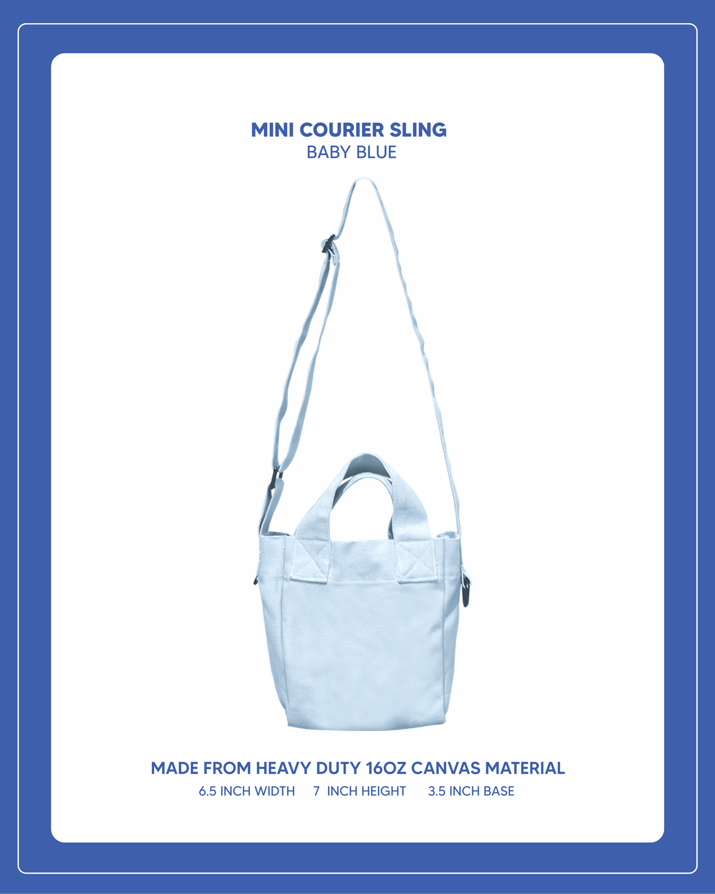 Mini Courier Sling - Baby Blue