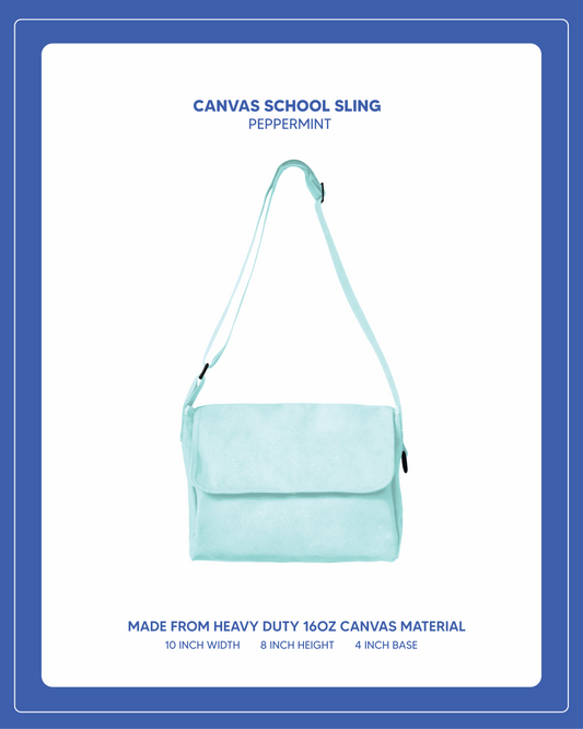 Canvas School Sling - Peppermint
