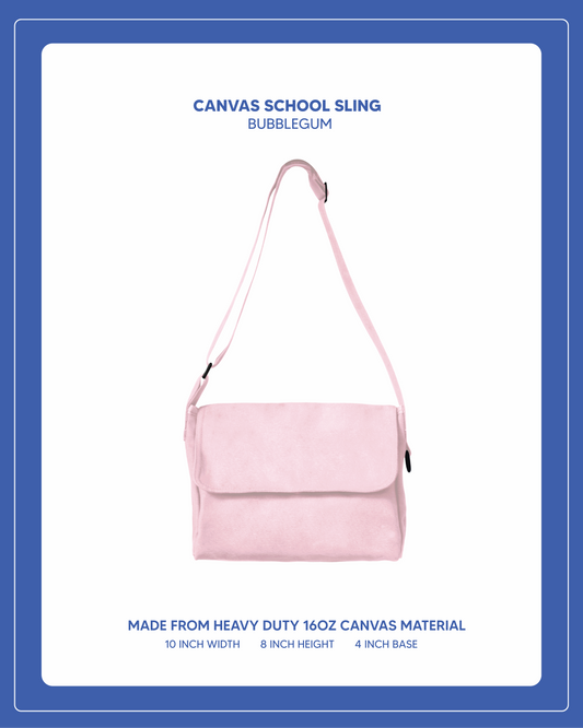Canvas School Sling - Bubblegum