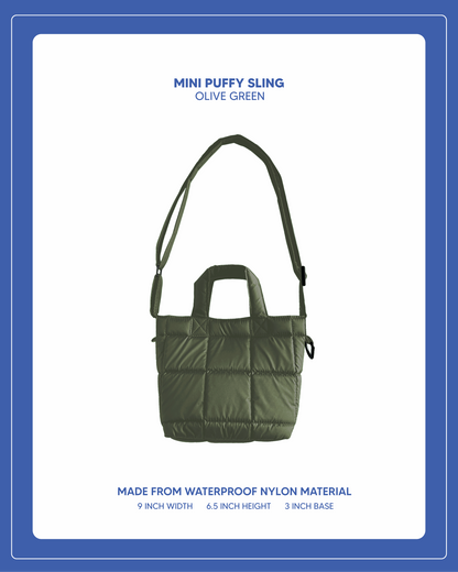 Mini Puffy Sling - Olive Green