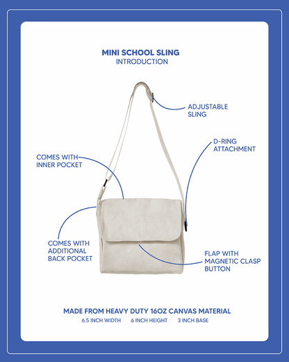 Mini School Sling - Pebble Grey