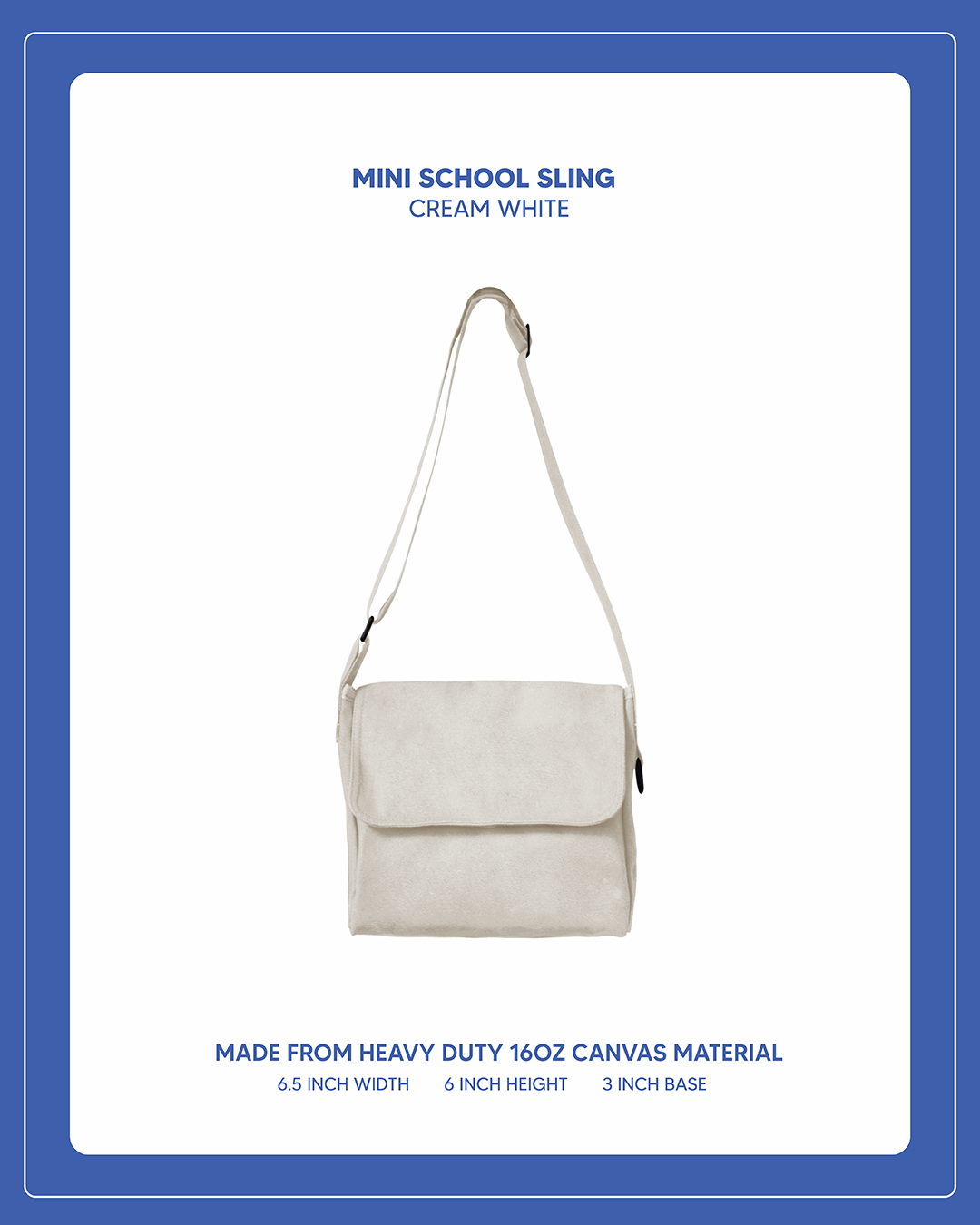 Mini School Sling - Cream White