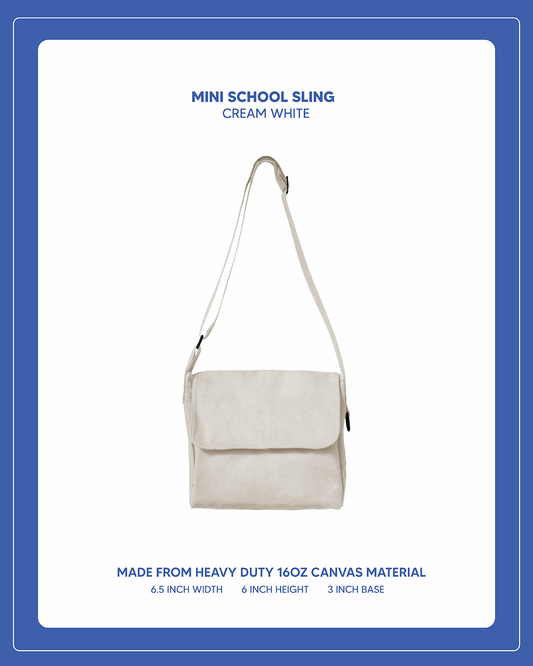 Mini School Sling - Cream White