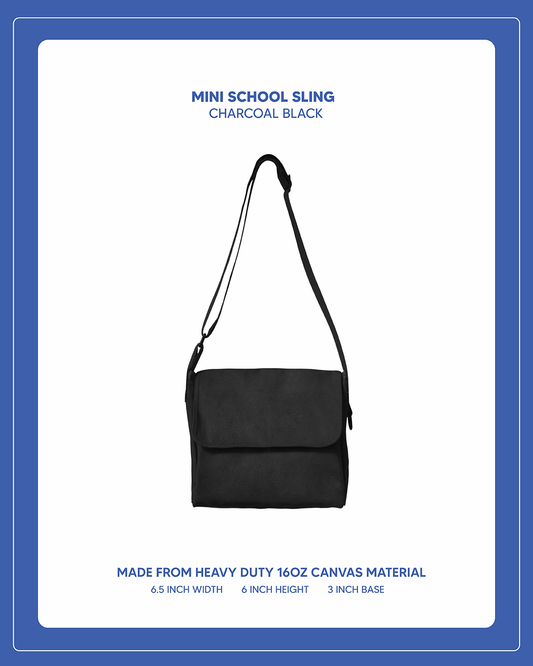 Mini School Sling - Charcoal Black