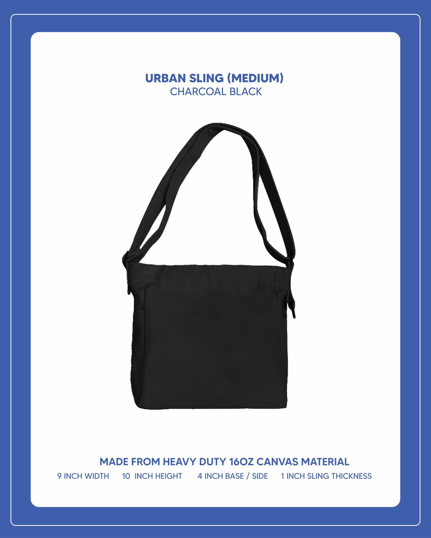 Urban Sling (Medium) - Charcoal Black