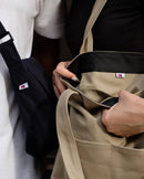 Double Pocket Signature Tote (Medium) - Light Grey
